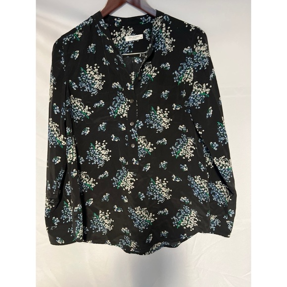 Equipment Floral Black Blouse - Picture 1 of 4